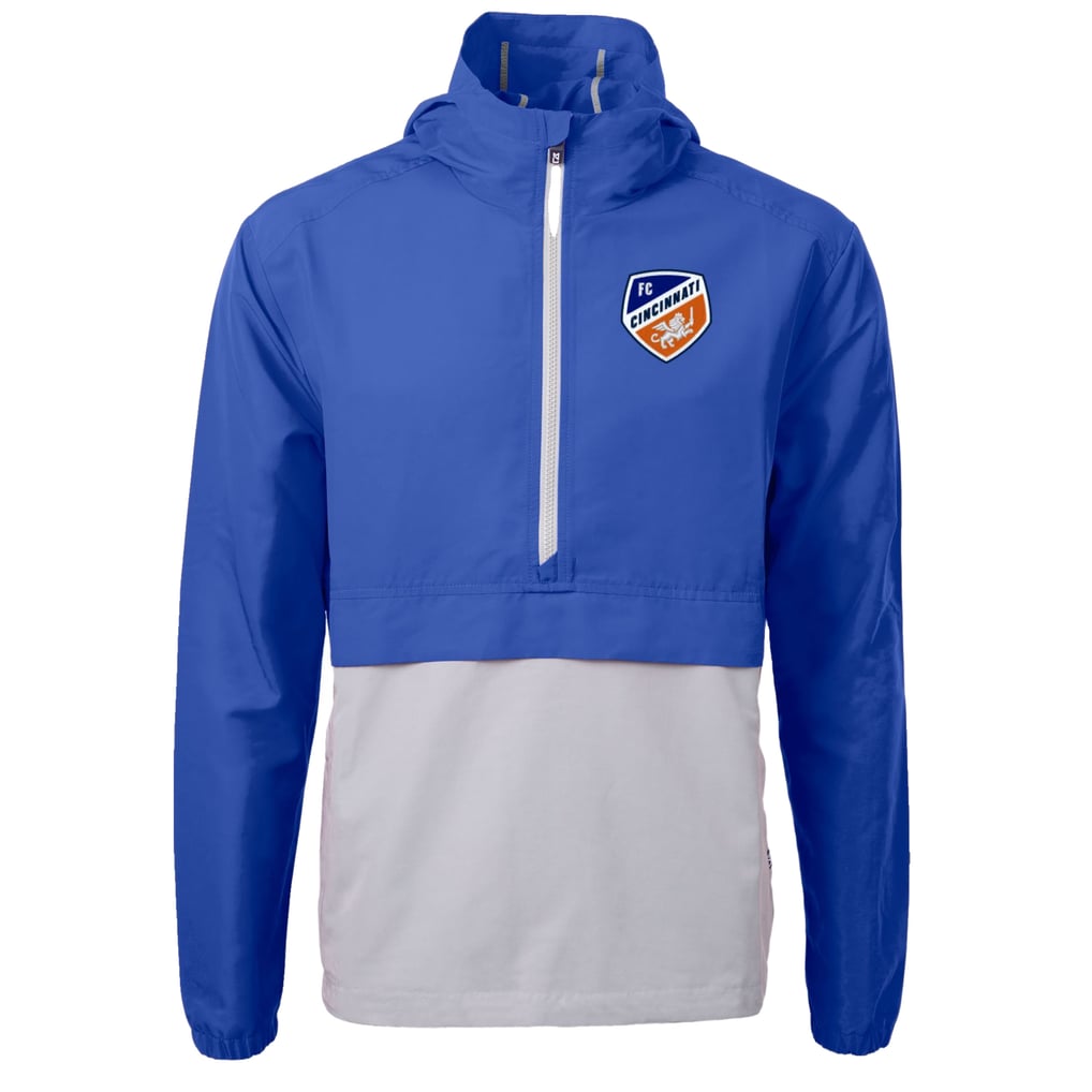 FC Cincinnati Cutter & Buck Charter Eco Recycled Anorak Jacket - Blue